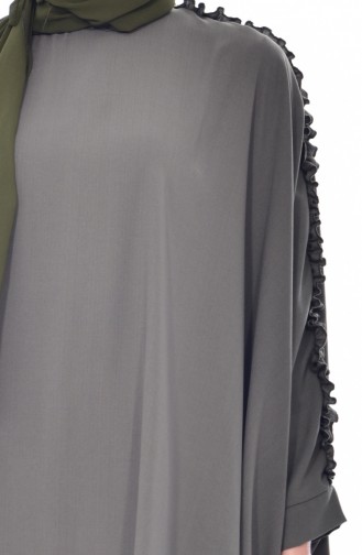 Weite Tunika mit Fledermausärmeln 1299-03 Khaki 1299-03