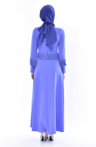 Tasseled Dress 1087-02 Blue 1087-02