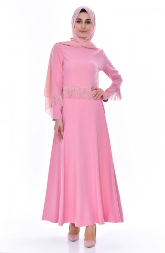 Hijab Kleid mit Fransen 1087-03 Puder 1087-03