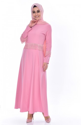 Hijab Kleid mit Fransen 1087-03 Puder 1087-03