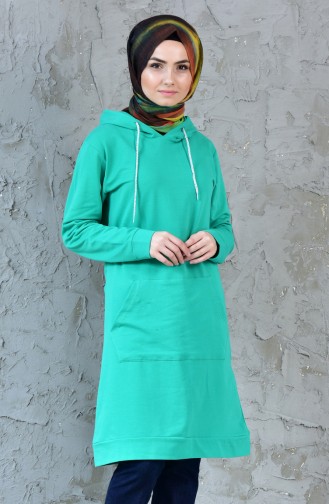 Hoodie Tracksuit Tunic 18079-05 Green 18079-05