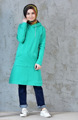 Hoodie Tracksuit Tunic 18079-05 Green 18079-05