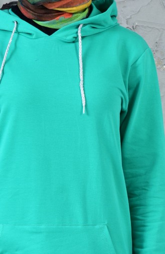 Hoodie Tracksuit Tunic 18079-05 Green 18079-05