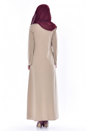 Dilber  Authentic Stone Dress 6049-09 Beige 6049-09