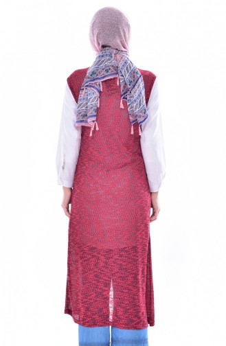 Claret red Gilet 7525A-01
