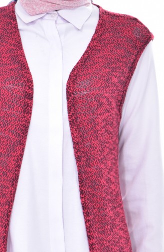 Claret red Gilet 7525A-01