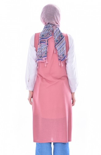 Gilet Long 7525-01 Rose Pâle 7525-01