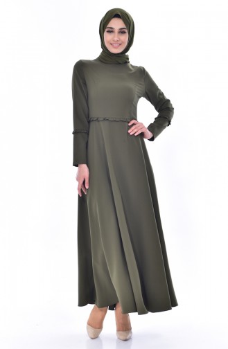 Khaki Hijab Kleider 1086-05