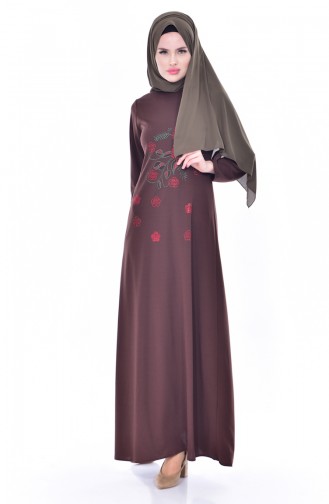 Dilber  Authentic Stone Dress 6049-03 Brown 6049-03