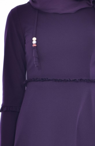 Purple Hijab Dress 3487-06