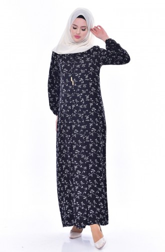 Black Hijab Dress 1734-05