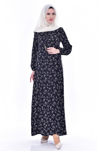 Black Hijab Dress 1734-05