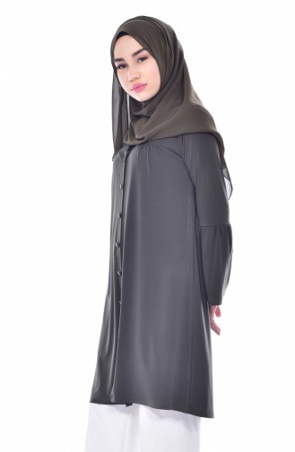 İspanyol Kol Düğmeli Tunik 3828-03 Haki