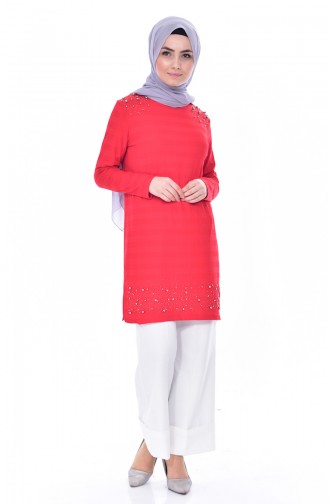 Pearls Tunic 50225-03 Red 50225-03