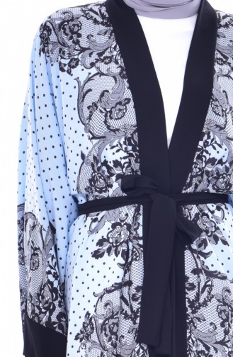 Kimono mit Gürtel 1875-02 Blau 1875-02