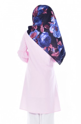 Kolu Nakışlı Tunik 1229-03 Pembe
