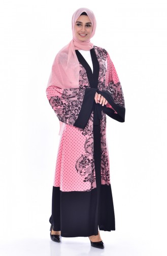Kemer Detaylı Kimono 1875-05 Pudra