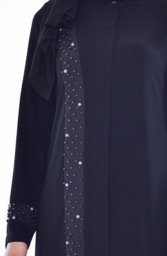 Abaya mit Perlen 35803-01 Schwarz 35803-01