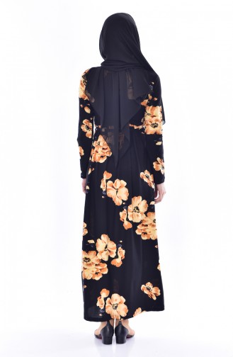 Yellow Hijab Dress 3670G-01