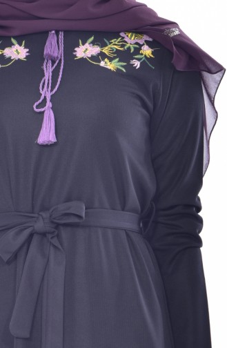 Robe Bordée a Ceinture 3845-05 Noir 3845-05