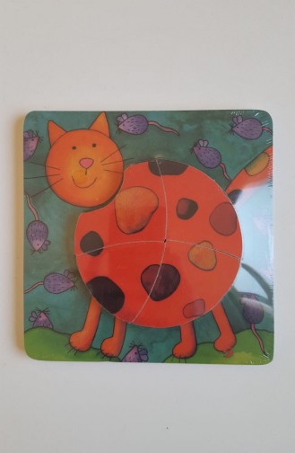Ahşap Kalın Bultak Puzzle Kedi SF-169