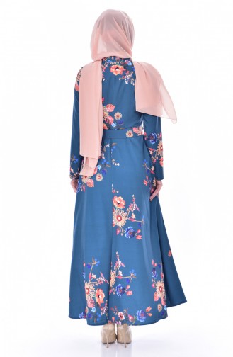 Indigo Hijab Dress 5122-04