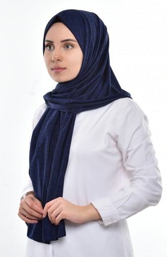 Sefamerve Sedef Combed Shawl-117A Navy Blue 117A