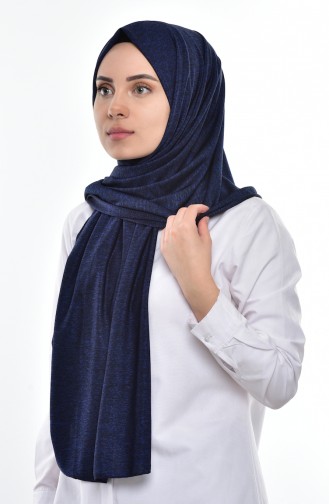 Sefamerve Sedef Combed Shawl-117A Navy Blue 117A