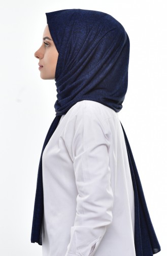 Sefamerve Sedef Combed Shawl-117A Navy Blue 117A