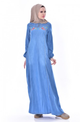 Blue Hijab Dress 1160-01