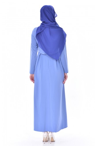 Blue Hijab Dress 4055-04