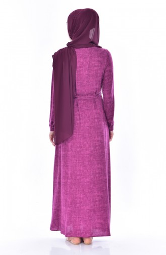 Buttoned Dress 4022-04 Plum 4022-04