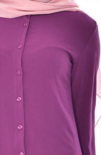 Buttoned Tunic 0666-02 Damson 0666-02