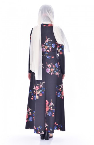 Black Hijab Dress 5122-02
