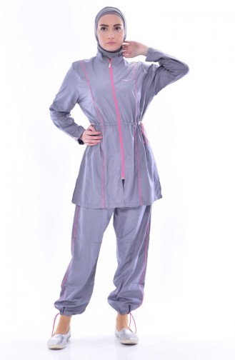 Gray Swimsuit Hijab 2011-07