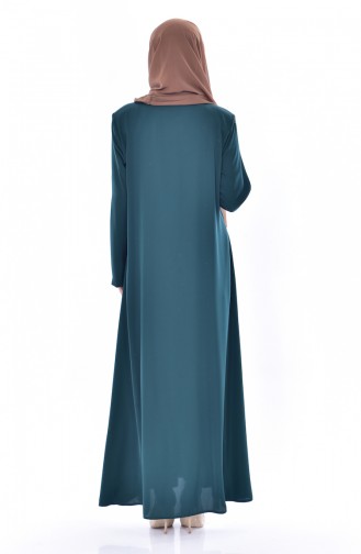 Emerald Green Abaya 7378-01