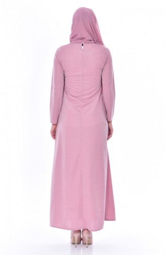 Dusty Rose Hijab Dress 6044-02