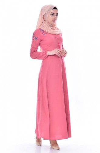 Dusty Rose Hijab Dress 0522-04