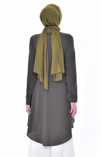 Asymmetrische Tunika mit Knöpfen 1805-07 Khaki 1805-07