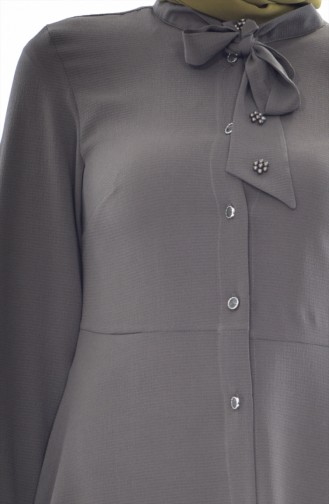 Buttoned Asymmetric Tunic 1805-07 Khaki 1805-07