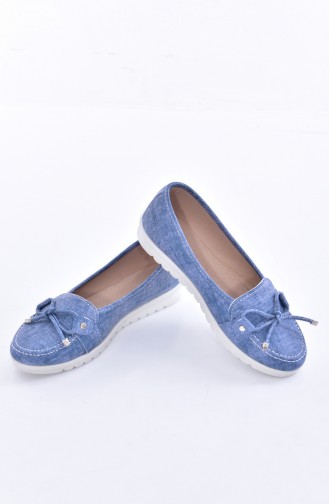 Ballerine Pour Femme 50262-01 Bleu Jean 50262-01