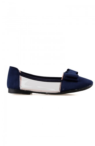 Navy Blue Woman Flat Shoe 0101-04