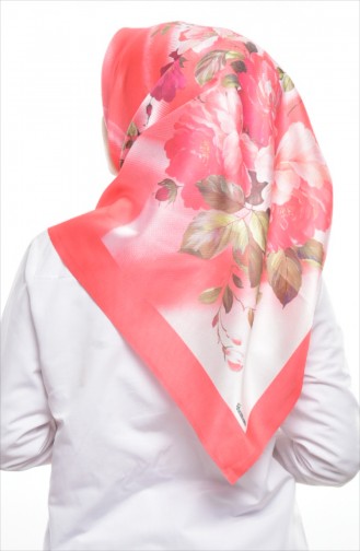 Patterned Taffeta Scarf 95166-05 Coral 05