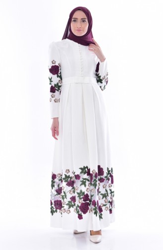 Purple Hijab Dress 5061-02