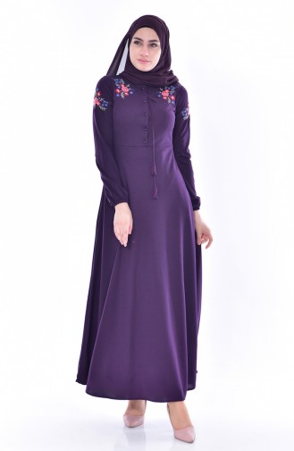 Purple Hijab Dress 0522-06