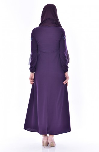 Purple Hijab Dress 0522-06