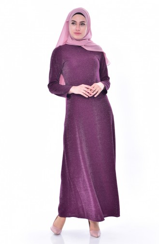 Plum Hijab Dress 6044-04
