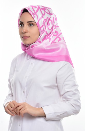 Patterned Taffeta Scarf 95165-04 Pink 04