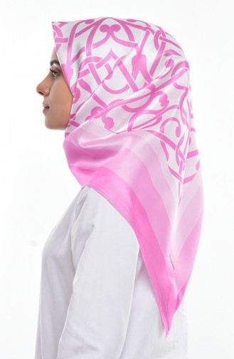 Patterned Taffeta Scarf 95165-04 Pink 04