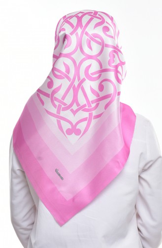 Desenli Tafta Eşarp 95165-04 Pembe